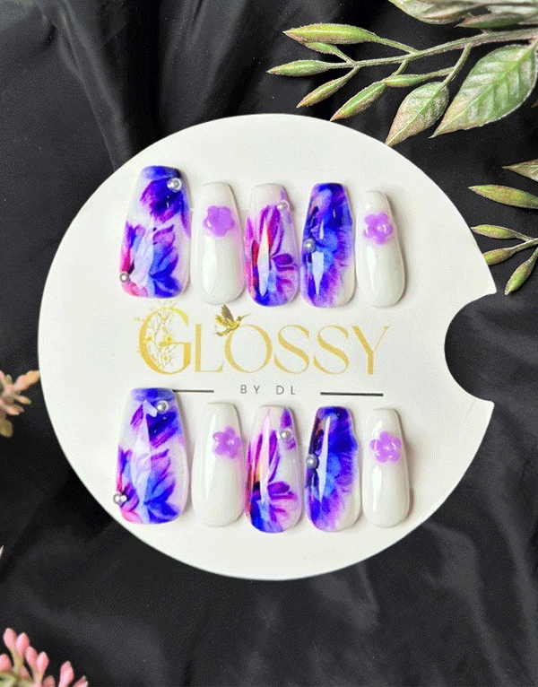 GDL Nail Art-Purple Blossom